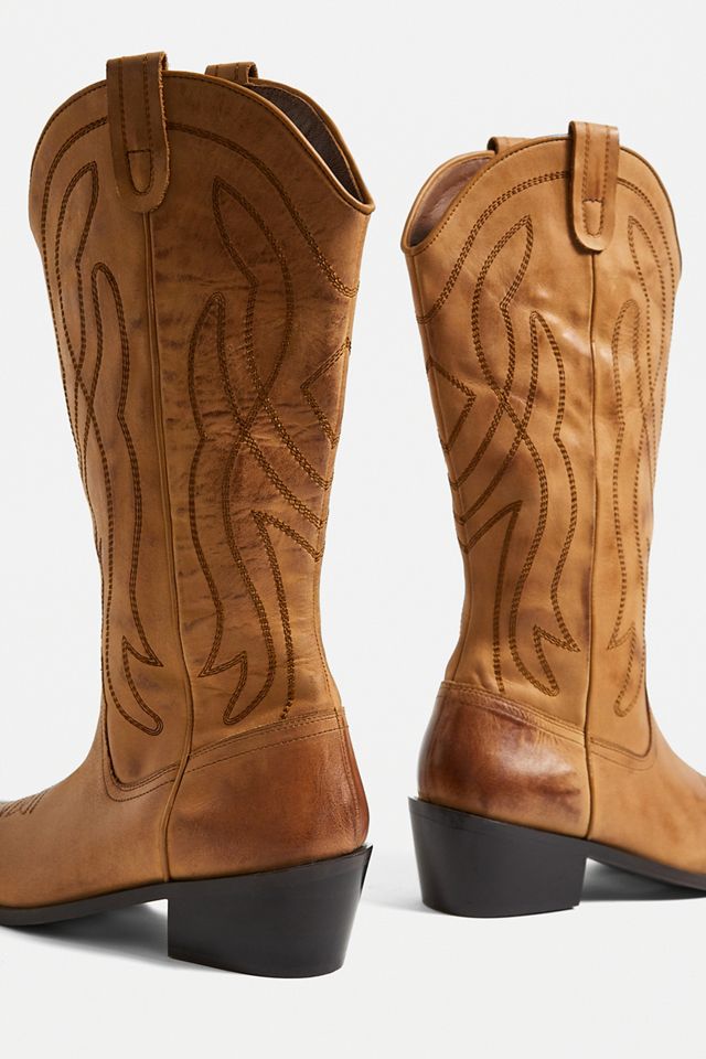 Botas UO Cassidy Western de Cuero Marrón #3