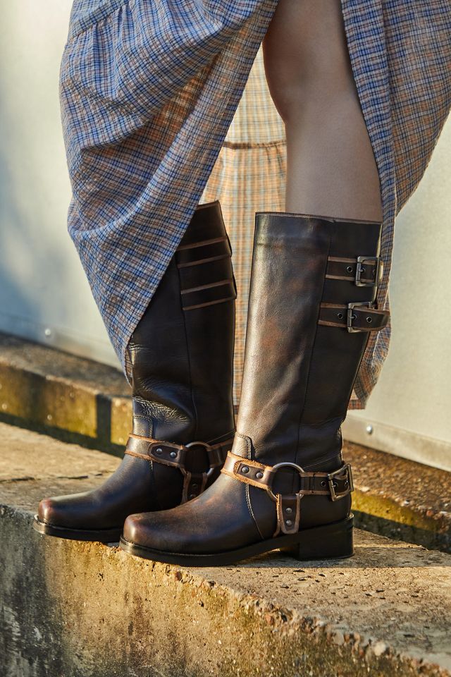 UO Brown Ryder Biker Boots #1