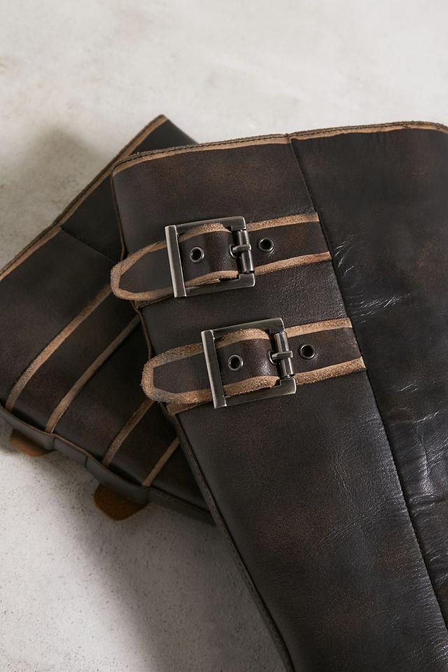 UO Brown Ryder Biker Boots #4