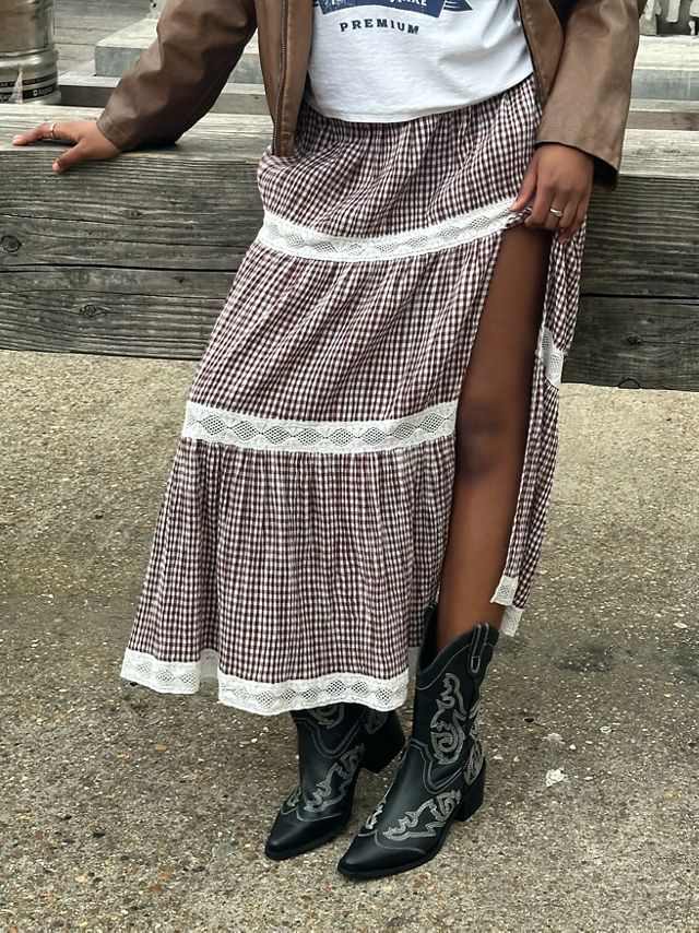 UO Black Leather Rodeo Western Boots  #1