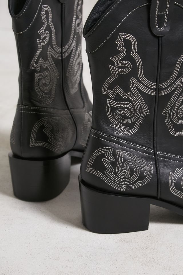 UO Black Leather Rodeo Western Boots  #3