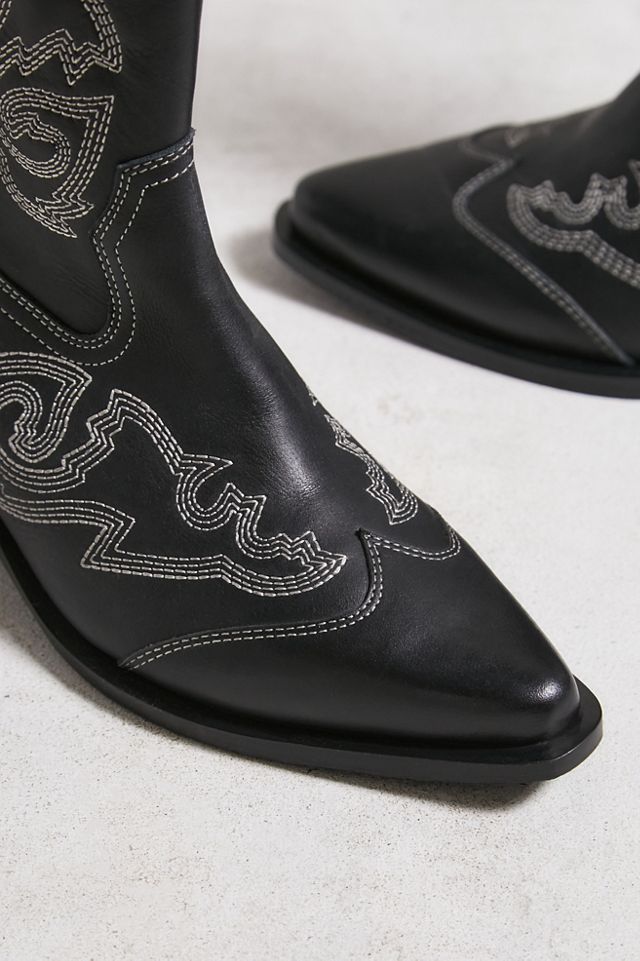 UO Black Leather Rodeo Western Boots  #4