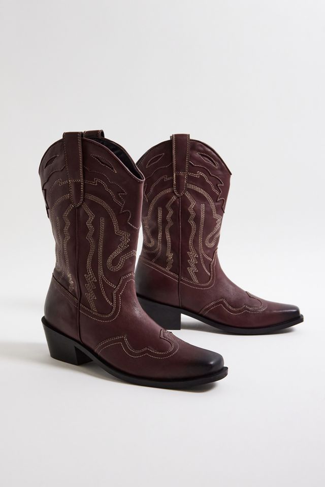 UO Red Texas Embroidered Western Boots #2