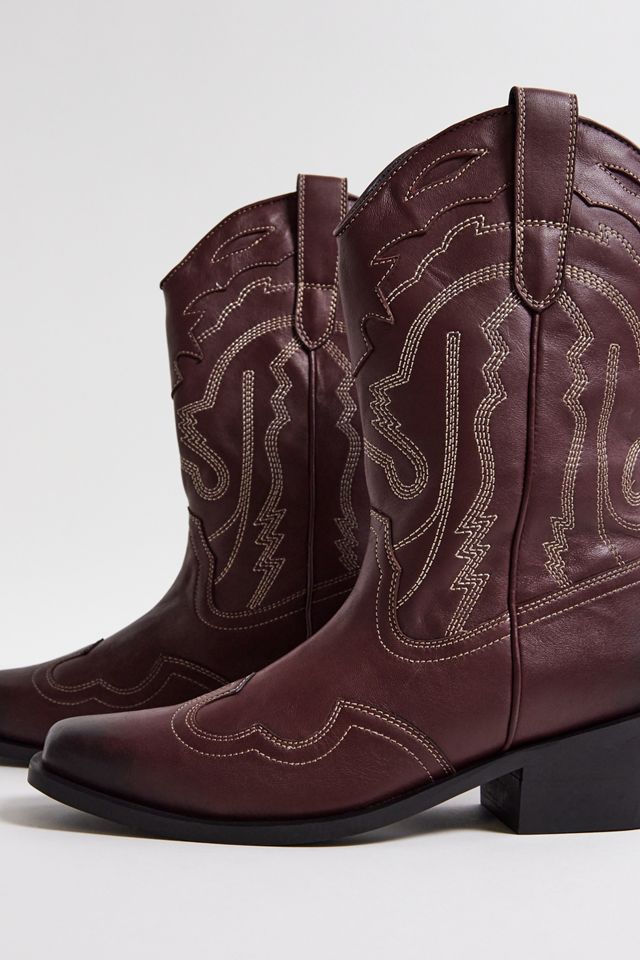 UO Red Texas Embroidered Western Boots #3