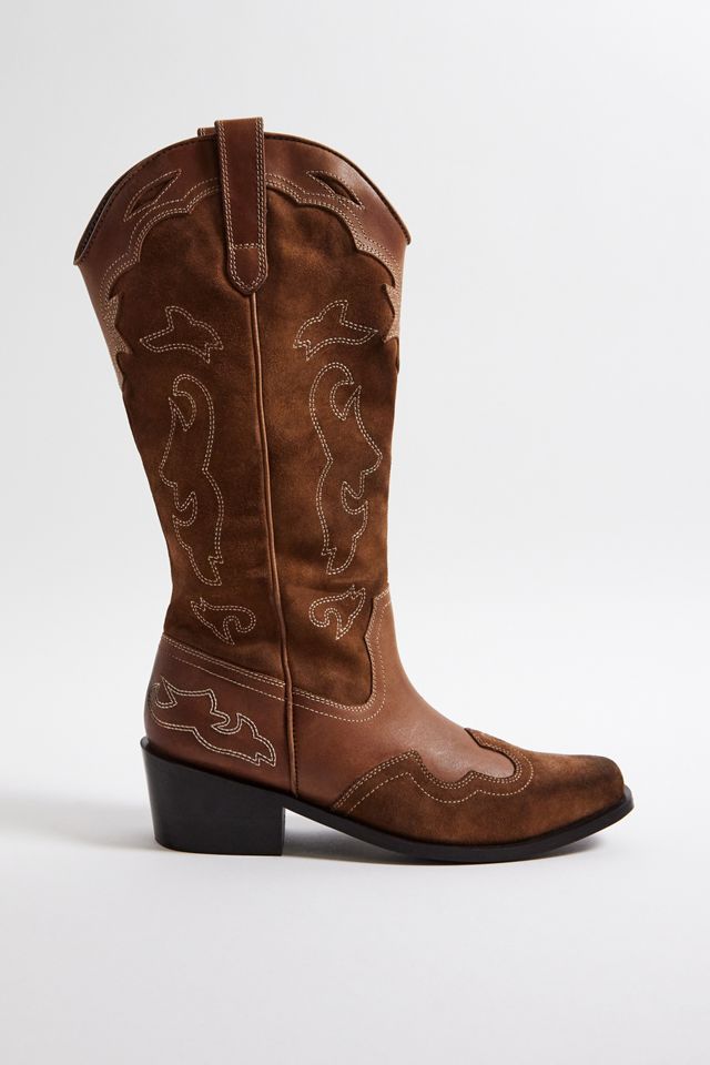UO Brown Leather Dallas Western Boots #1