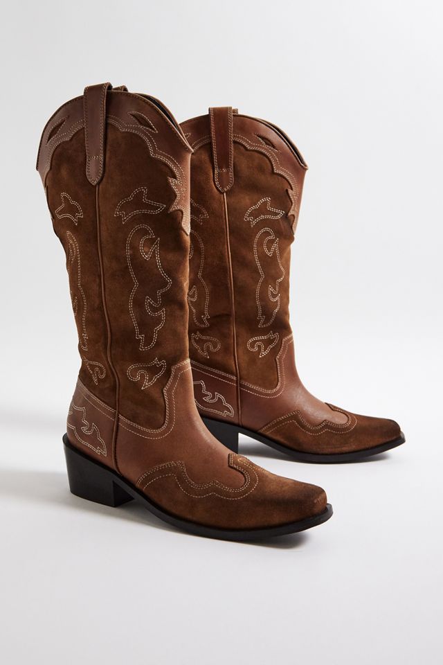 UO Brown Leather Dallas Western Boots #2