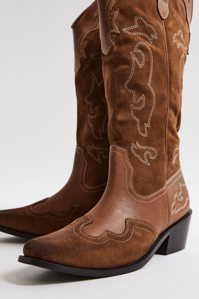 UO Brown Leather Dallas Western Boots #3