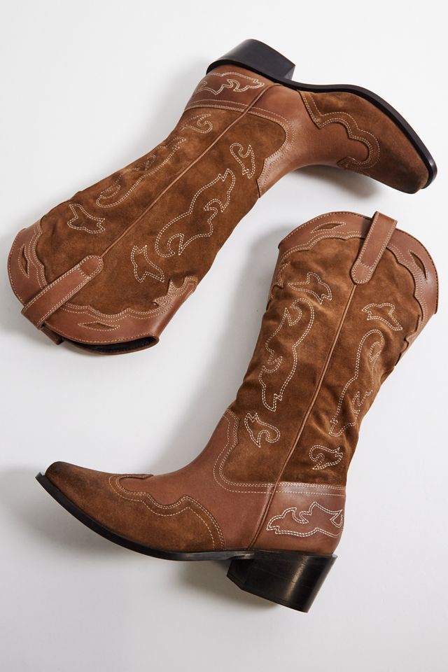 UO Brown Leather Dallas Western Boots #4