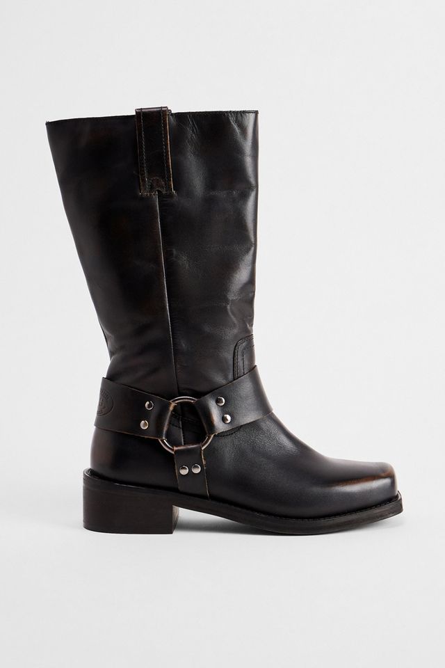 BDG Black Moto Leather Biker Boots #1