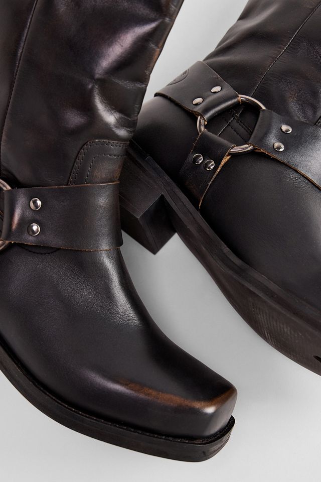 BDG Black Moto Leather Biker Boots #3