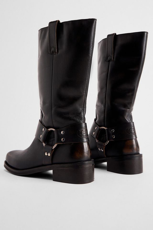 BDG Black Moto Leather Biker Boots #4