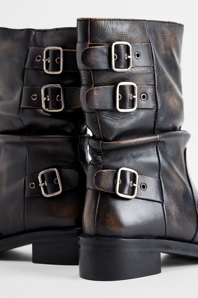Bottes en cuir slouch à boucle BDG Ride #2