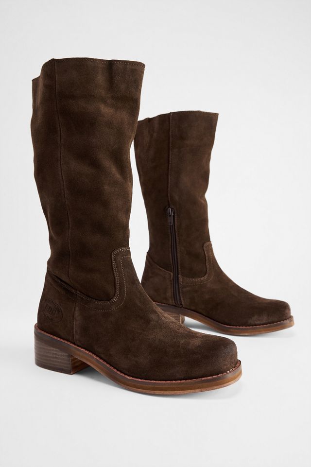 Stivali in Pelle Scamosciata Marroni Pull-On BDG #1