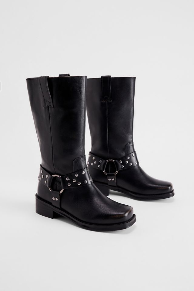 Stivali Biker in Pelle Neri Moto BDG #1