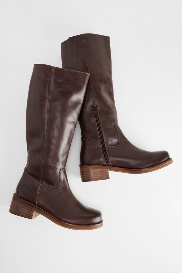 Stivali biker in pelle Marrone Scuro donna | Maje