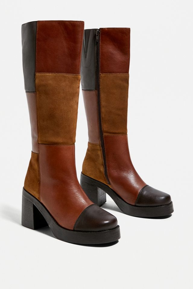 UO Bibi Patchwork Knee-High Boots #1