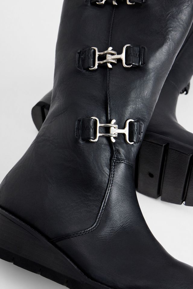 UO Schwarze Milan Keilstiefel #2