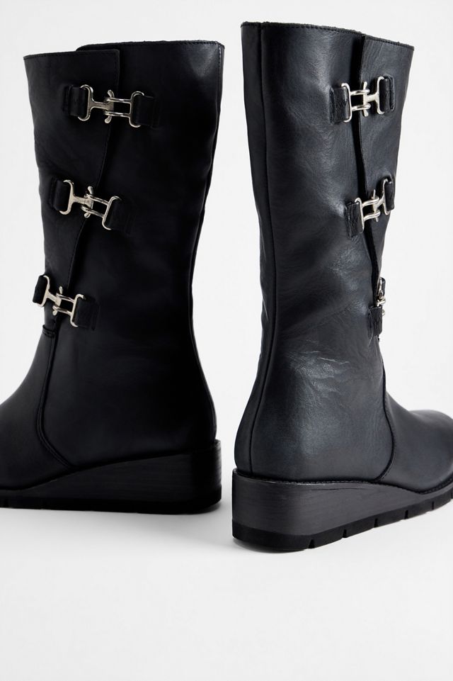 UO Schwarze Milan Keilstiefel #3