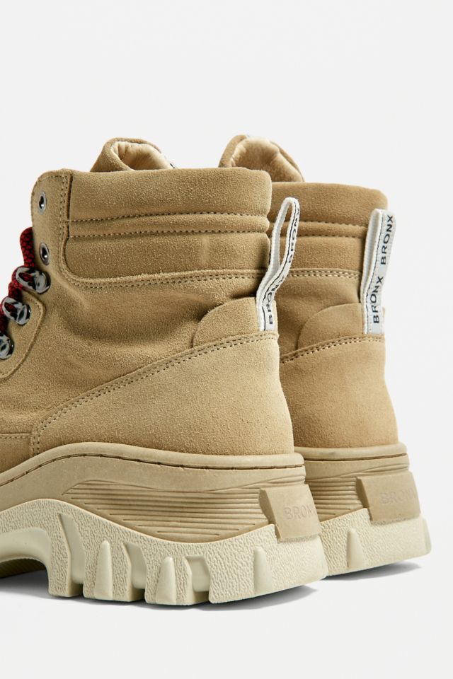 Bronx taupe suede hot sale chunky hiker boots