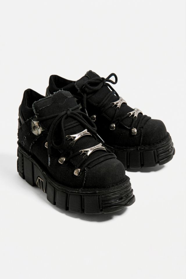 New Rock Pinatex Black Leather Boots | Urban Outfitters UK