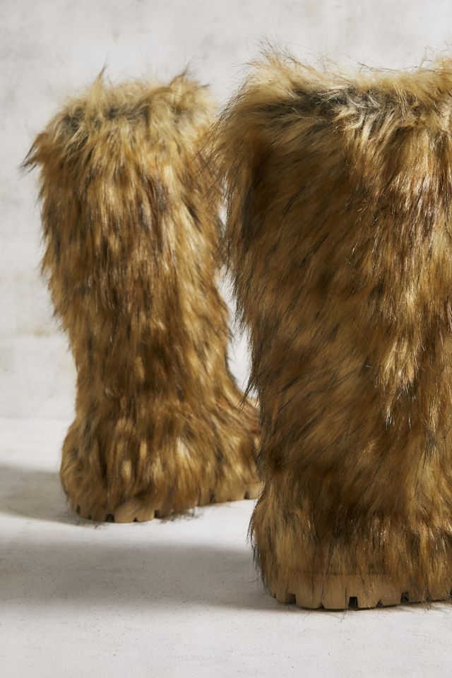 Daisy Street Brown Faux Fur Boots #3