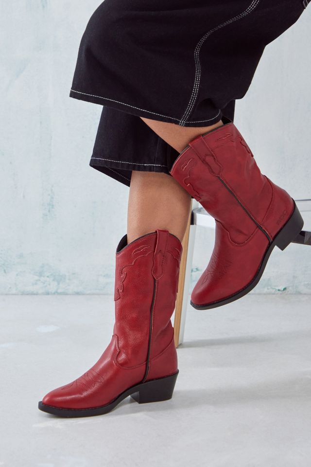 Western best sale red boots