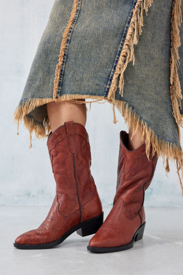 ROC Indio Brown Vintage Western Boots | Urban Outfitters UK