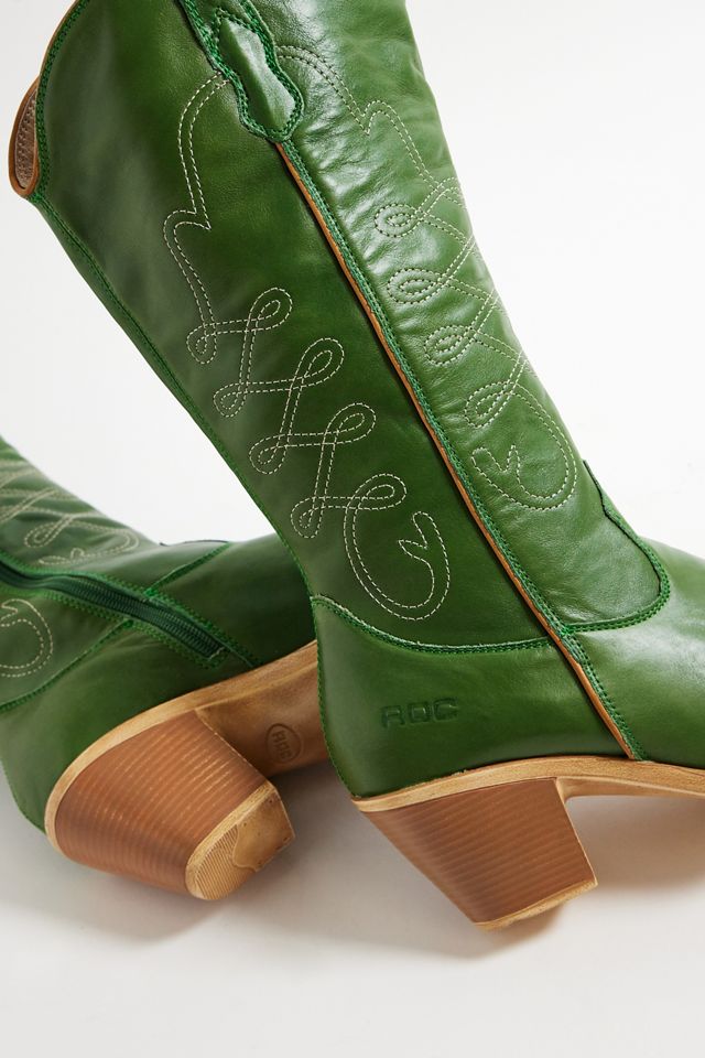 ROC UO Exclusive Green Garland Leather Cowboy Boots #3