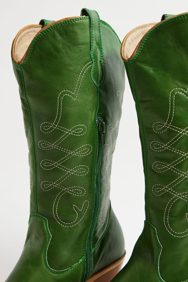 ROC UO Exclusive Green Garland Leather Cowboy Boots #4
