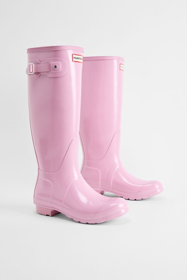 Botas Wellington Altas Clásicas Hunter Pink Gloss #1