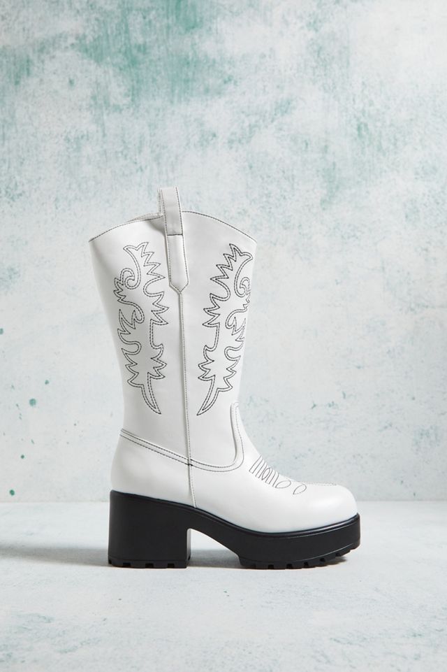 KOI White Wintu Chunky Western Boots #1