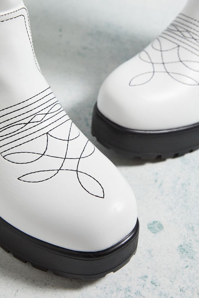 KOI White Wintu Chunky Western Boots #4
