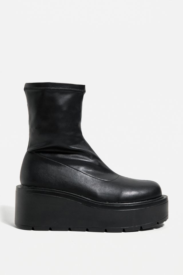 Black wedge hotsell sock boots