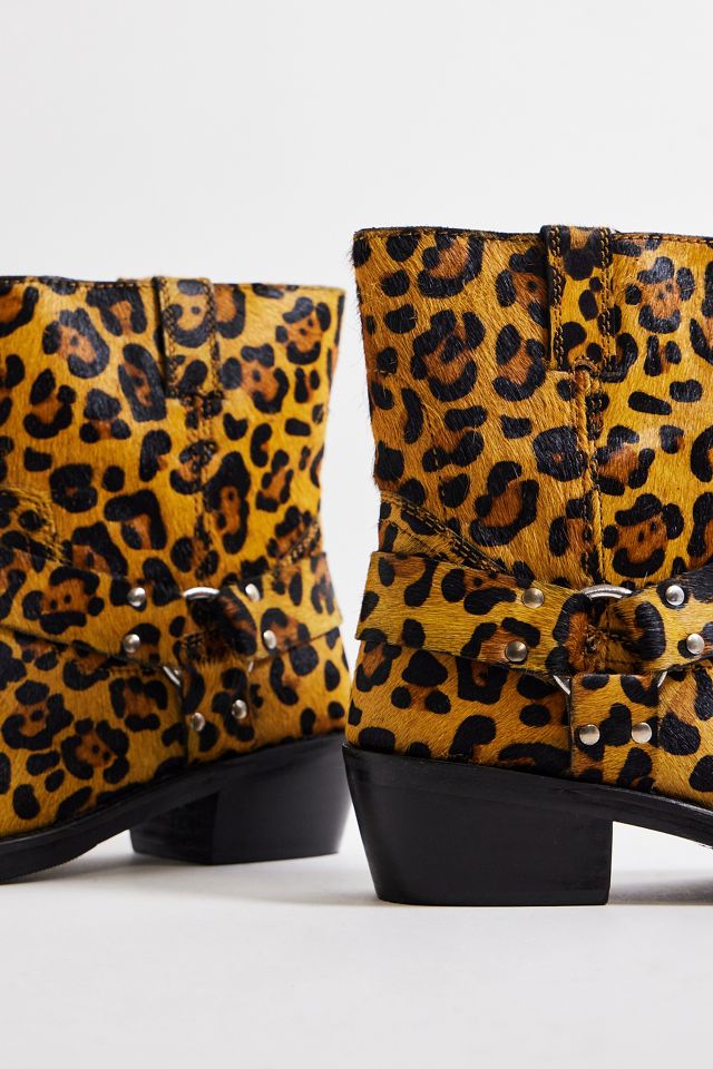 Asra Brent Leopard Print Moto Boots #2