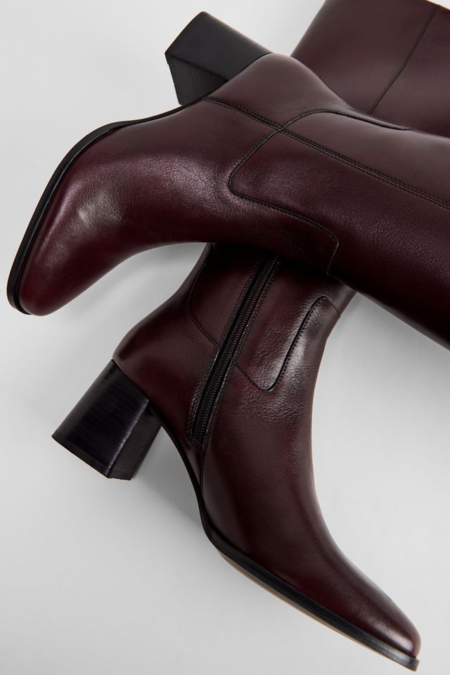 UO Wine Kaia Knee High Leather Boots #3