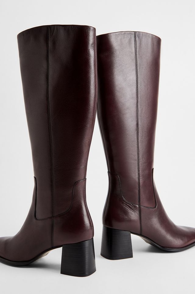 UO Wine Kaia Knee High Leather Boots #4