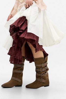 BDG Brown Shiver Buckle Boots