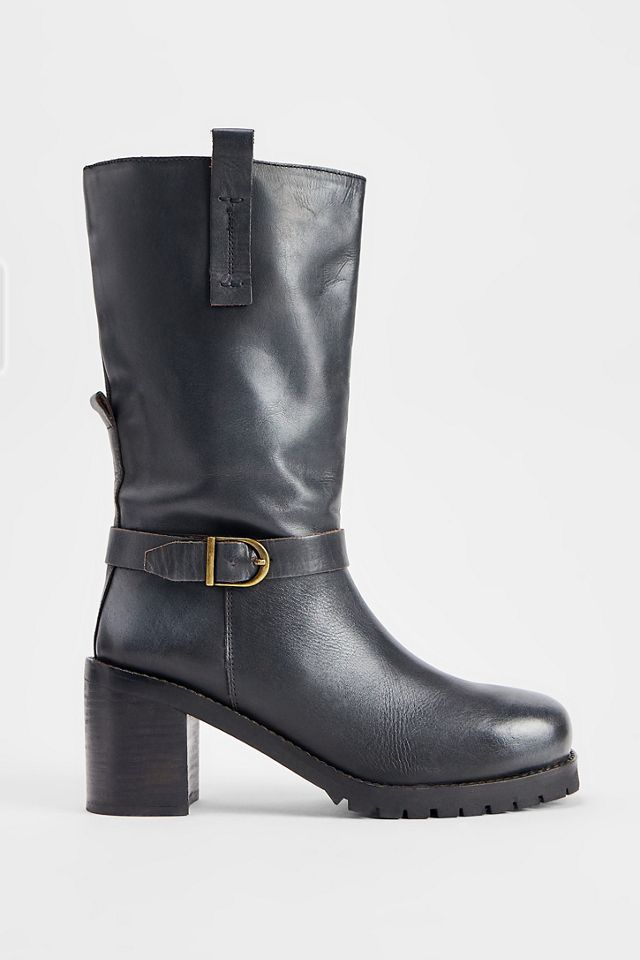 Bottes noires à plateforme Roma hauteur genou UO #3
