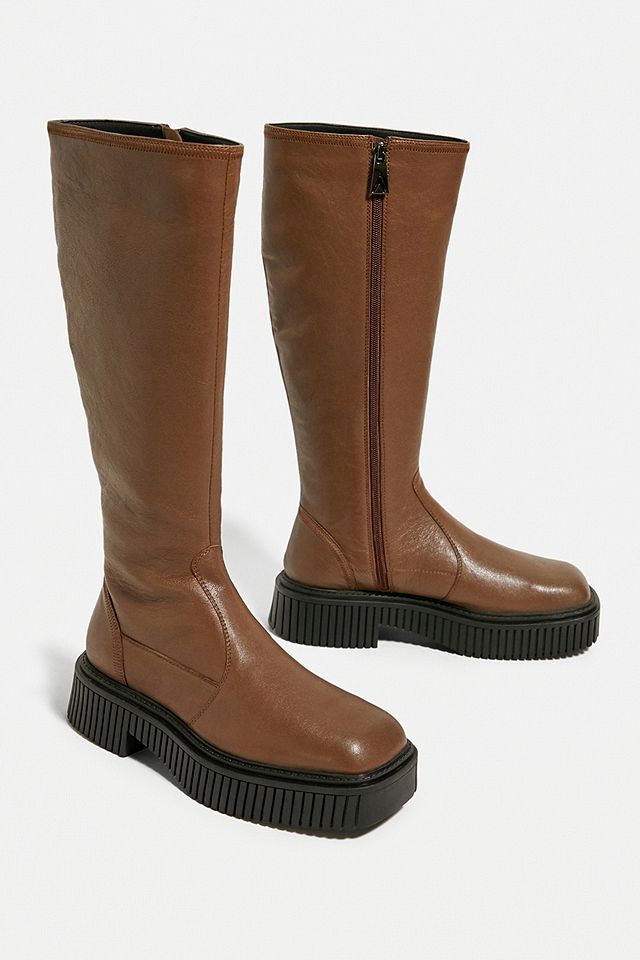 ASRA Knightly Knee High Brown Boots | Urban Outfitters UK