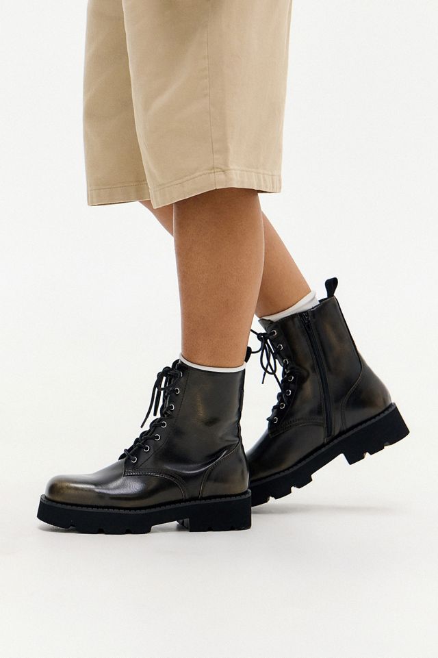 Charles & Keith Bronze Lace-Up Boots #1