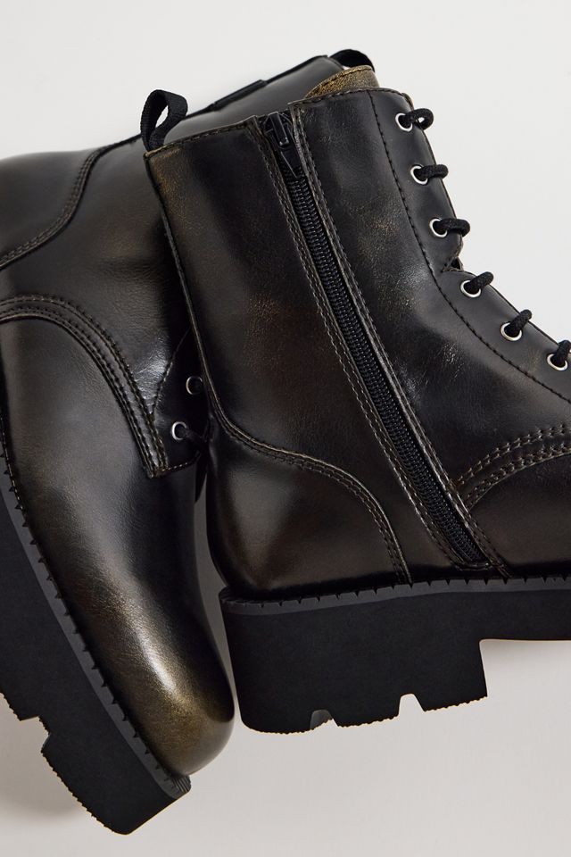 Charles & Keith Bronze Lace-Up Boots #2