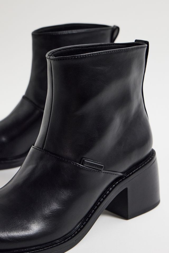 Charles & Keith Black Block Heel Ankle Boots #4