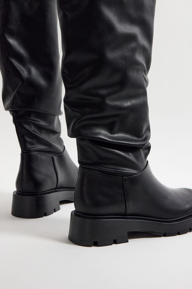 Charles & Keith Black Slouch Knee High Boots  #2