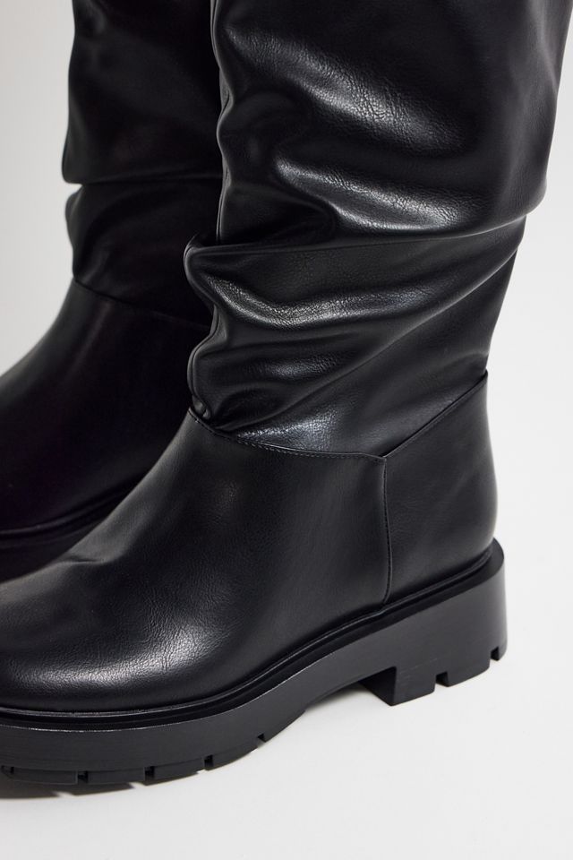 Charles & Keith Black Slouch Knee High Boots  #3
