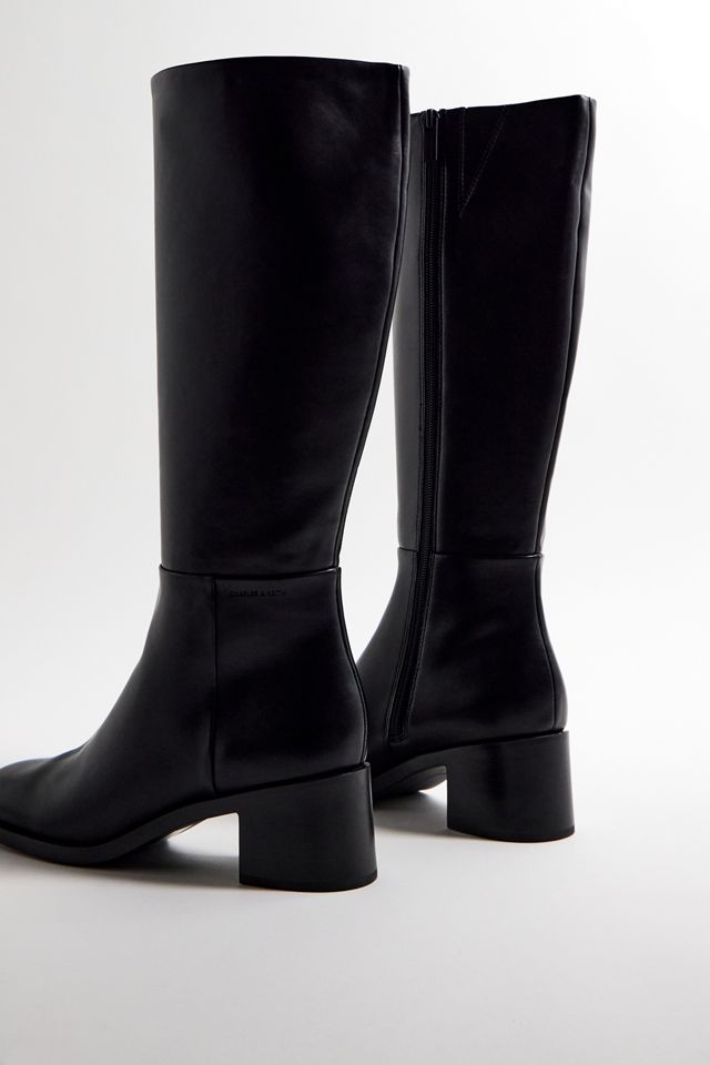 Charles & Keith Black Knee High Boots #3