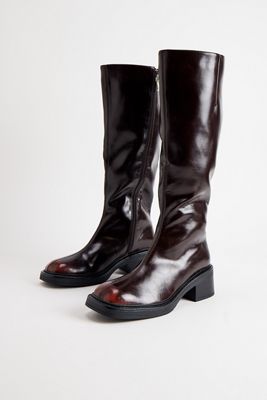 Bottes hautes jusqu'au genou Samber bordeaux RAID