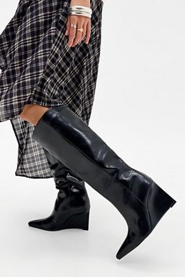 Bottes hautes jusqu'au genou Elara noires RAID