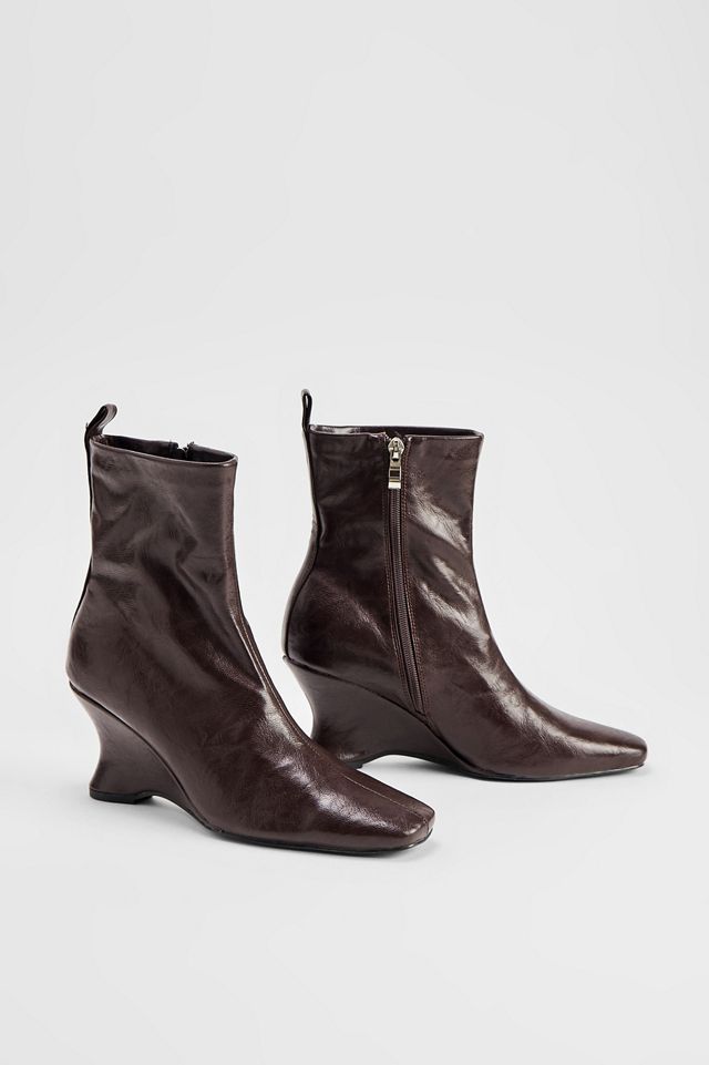 Botas de Cuña al Tobillo Elsana Marrones RAID #1