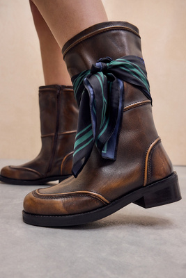 BDG Brown Kyra Leather Calf Boots Product Page