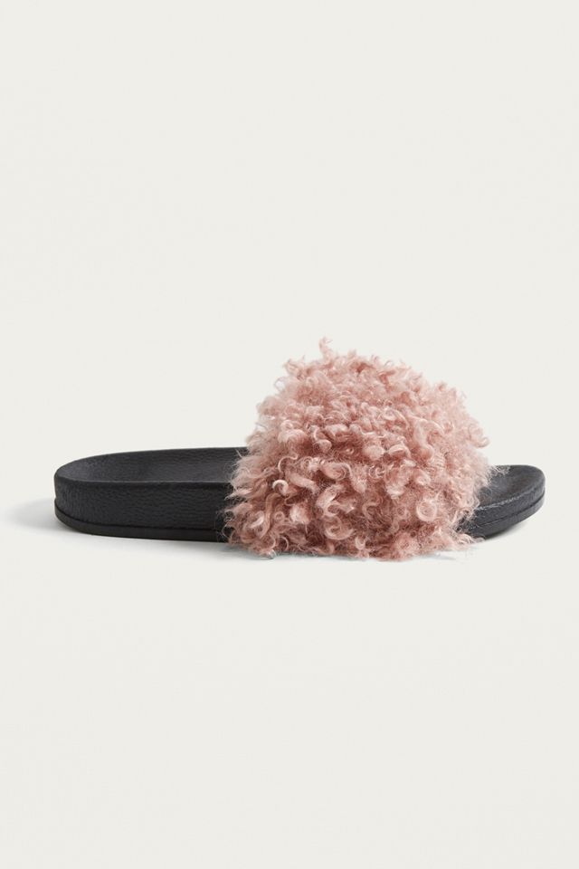 UO Suze Shearling Pool Sliders #1